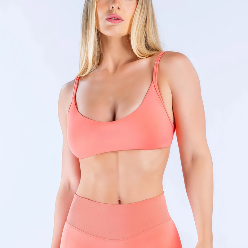 Sports Bra Racerback - HISTELLO Impact Scoop Neck Bra Wanita