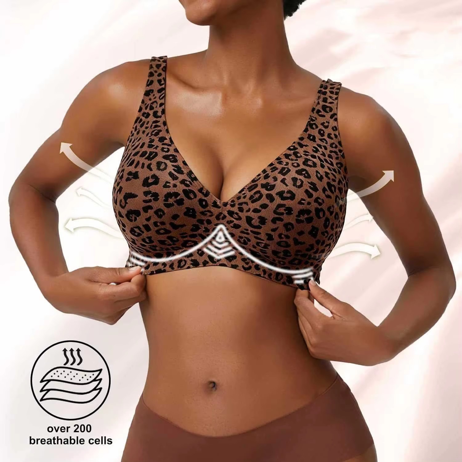Pakaian dalam bra motif macan  - Plunge Bra Push Up ulasan dan harga