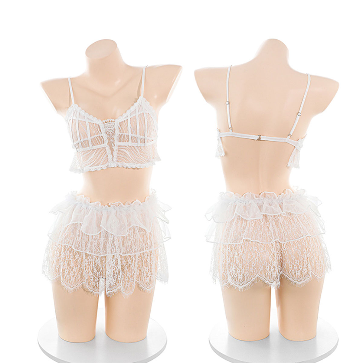 LISM Set Lingerie Renda Tipis  - Lace Bralette Set ulasan dan harga