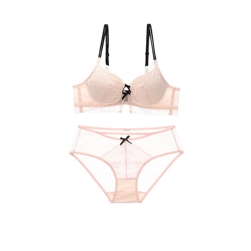 Set Pakaian Dalam Wanita Beren - Lace Bralette Set ulasan dan harga