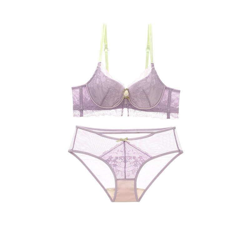 Set Pakaian Dalam Wanita Beren - Lace Bralette Set ulasan dan harga
