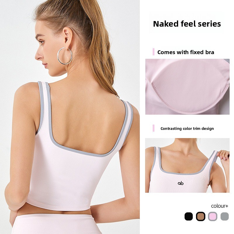 Tank Top Yoga Wanita Musim Pan - Plunge Bra Push Up ulasan dan harga